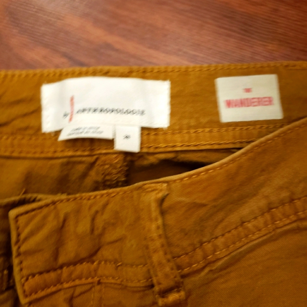 Anthro mustard The Wanderer pants